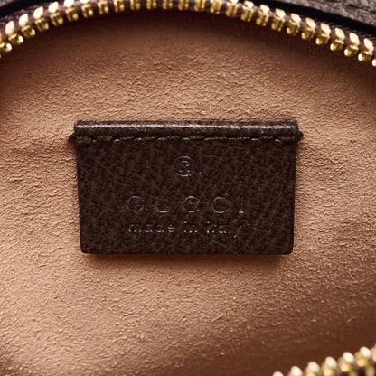Gucci GG Supreme Monogram Web Mini Ophidia Round Shoulder Bag Brown 6 of 7