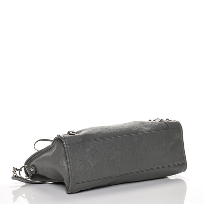 Balenciaga Chevre Silver Metallic Edge Hardware City Gris Acier 4 of 6