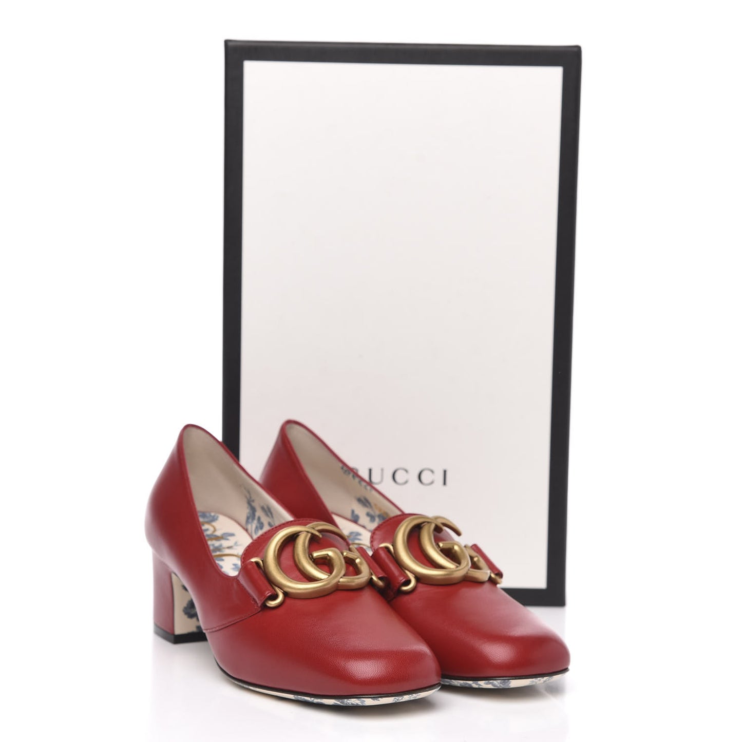 Malaga Kid GG Victoire 55mm Loafer Pumps 35 Hibiscus Red