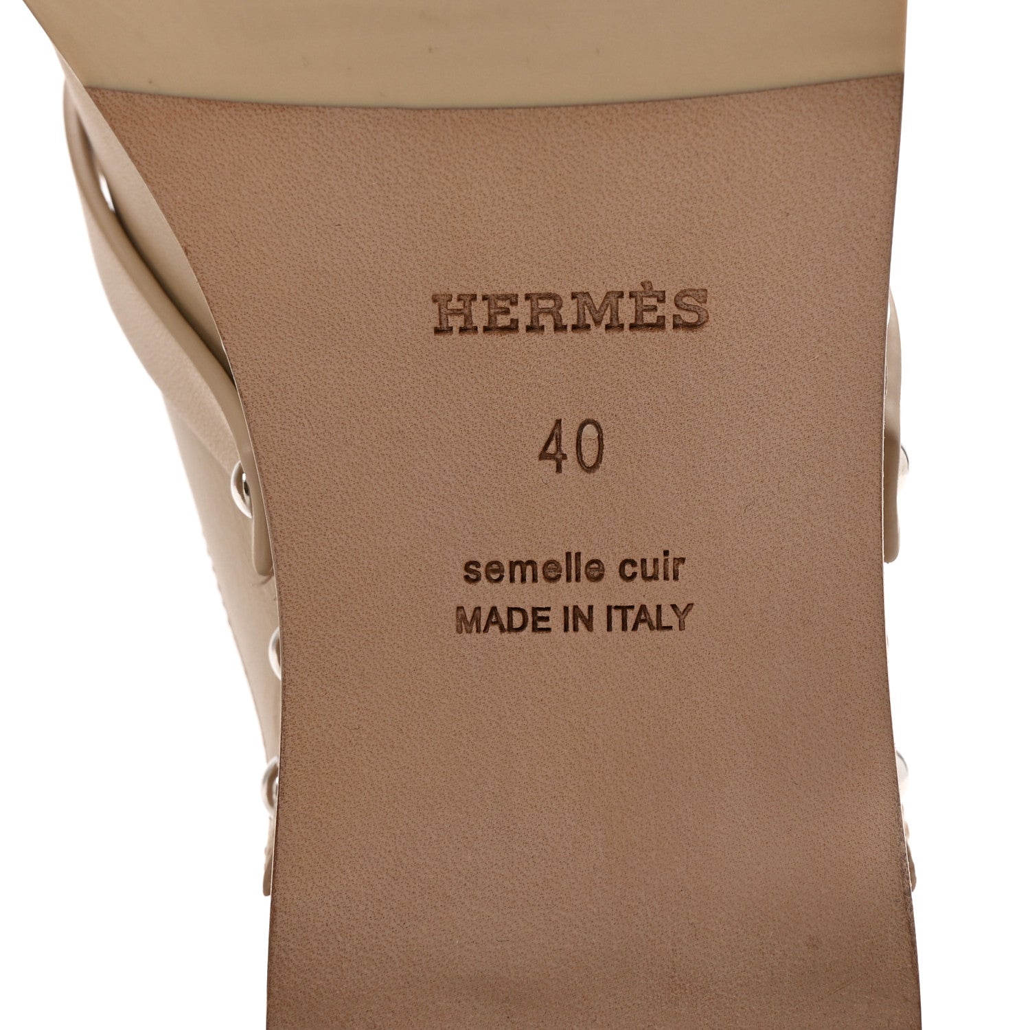 Hermes Calfskin Carlotta Mules 40 Hetre 7 of 9