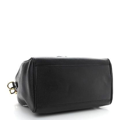 Versace Saffiano Calfskin Palazzo Duffle Bag Black 4 of 16