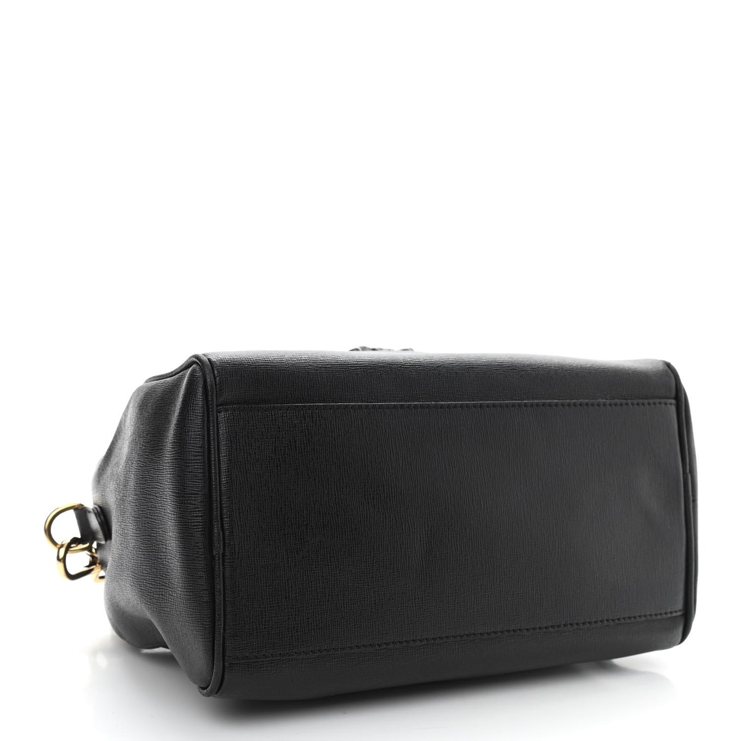 Saffiano Calfskin Palazzo Duffle Bag Black