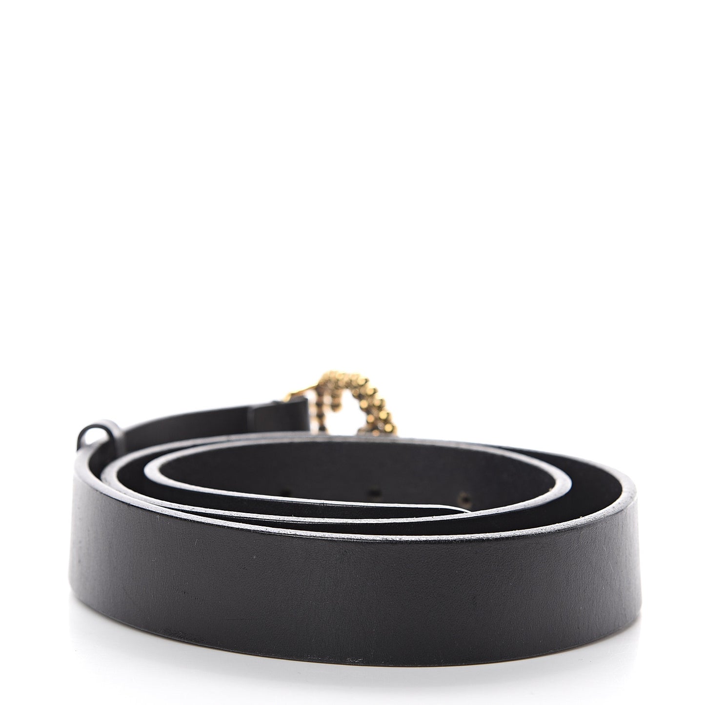 Margaux Calfskin Studded Interlocking G 30mm Belt 90 36 Black