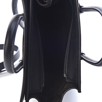 Celine Drummed Calfskin Nano Luggage Black 5 of 9