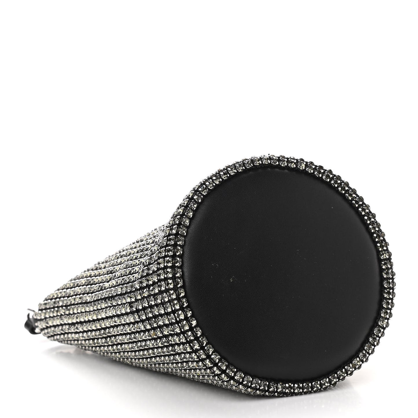 Mesh Crystal Zip Top Bag Black