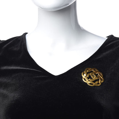Chanel CC Brooch Gold 2 of 4