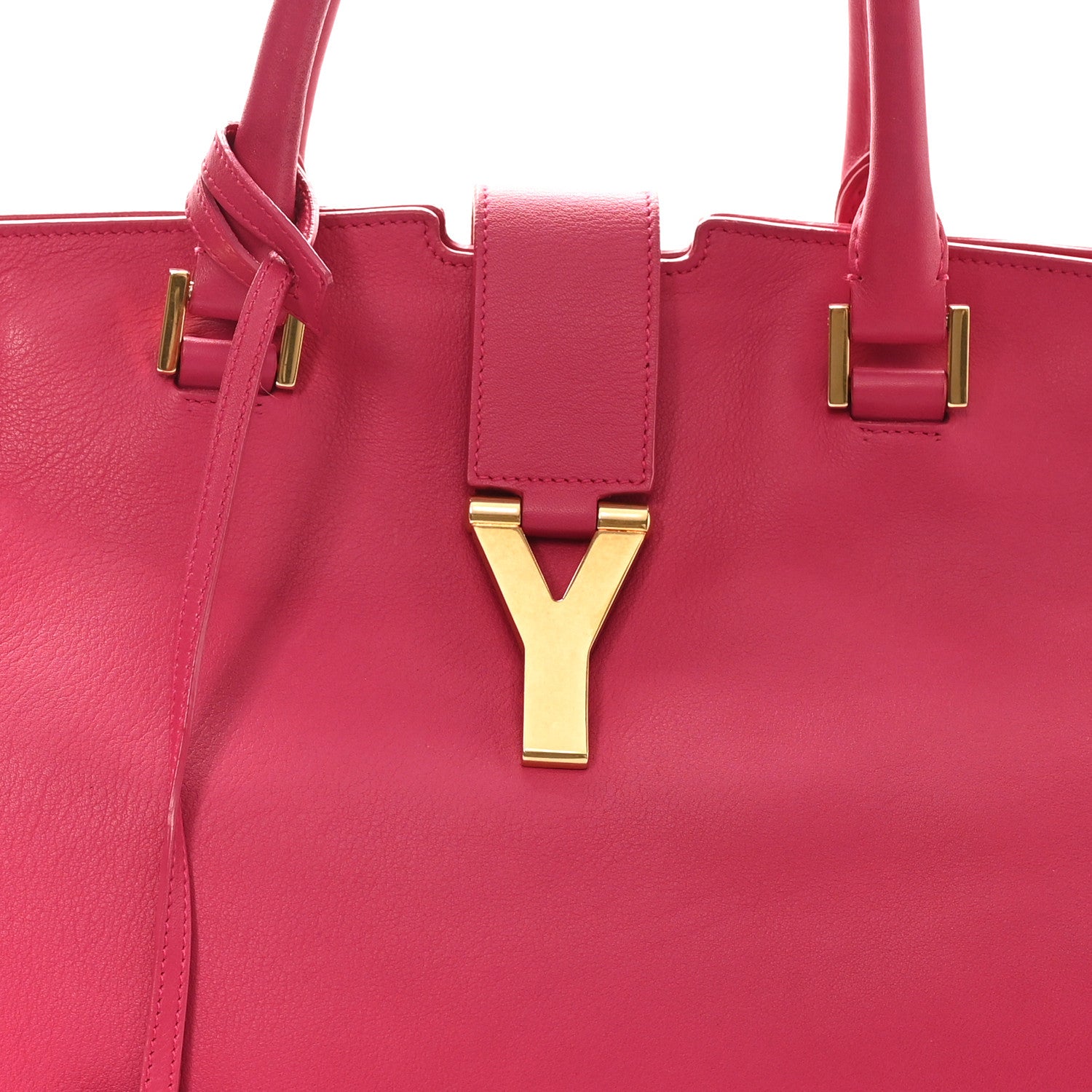 Saint Laurent Calfskin Large Classic Y Cabas Fuchsia 6 of 10