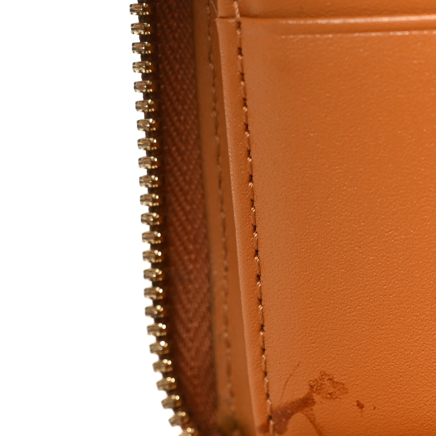 MCM Visetos Heritage Large Zip Around Wallet Cognac 1814316