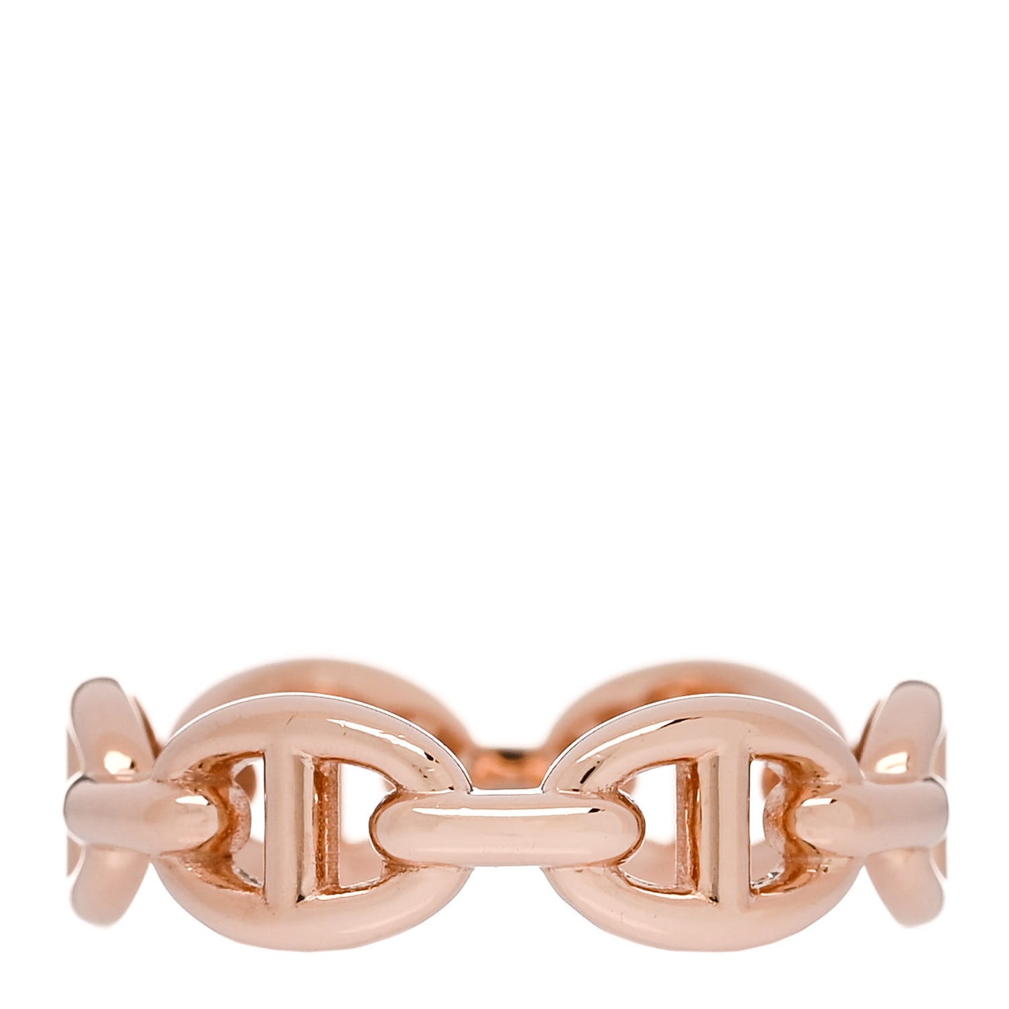 18K Rose Gold PM Chaine d'Ancre Enchainee Ring 53 6.5