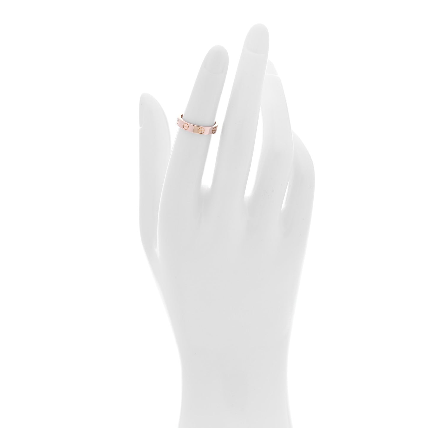 18K Pink Gold 3.5mm LOVE Wedding Band Ring 48 4.5