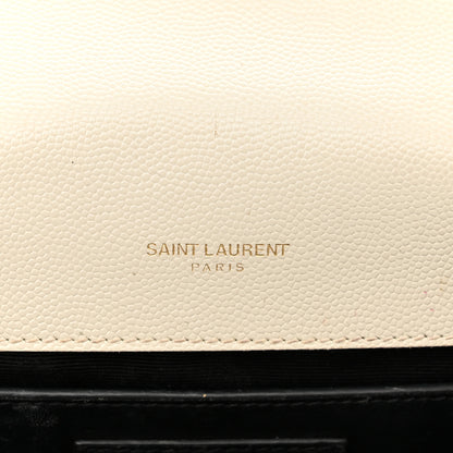 Saint Laurent Grain De Poudre Small Monogram Kate Satchel Blanc Vintage 5 of 16
