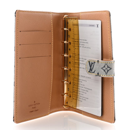 Louis Vuitton Mini Lin Small Ring Agenda Cover Blue 5 of 9
