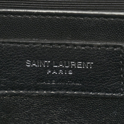 Saint Laurent Grain De Poudre Medium Classic Monogram Kate Satchel Black 6 of 12
