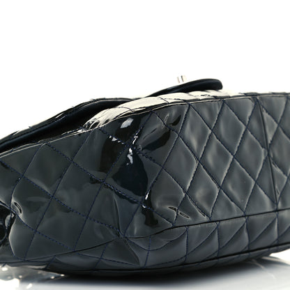 Chanel Patent Quilted Jumbo Single Flap Navy 10 of 18