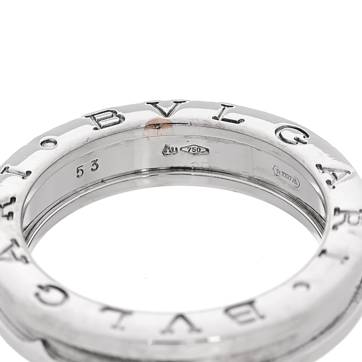 Bulgari 18K White Gold B.Zero1 One-Band Ring 53 6.5 4 of 8