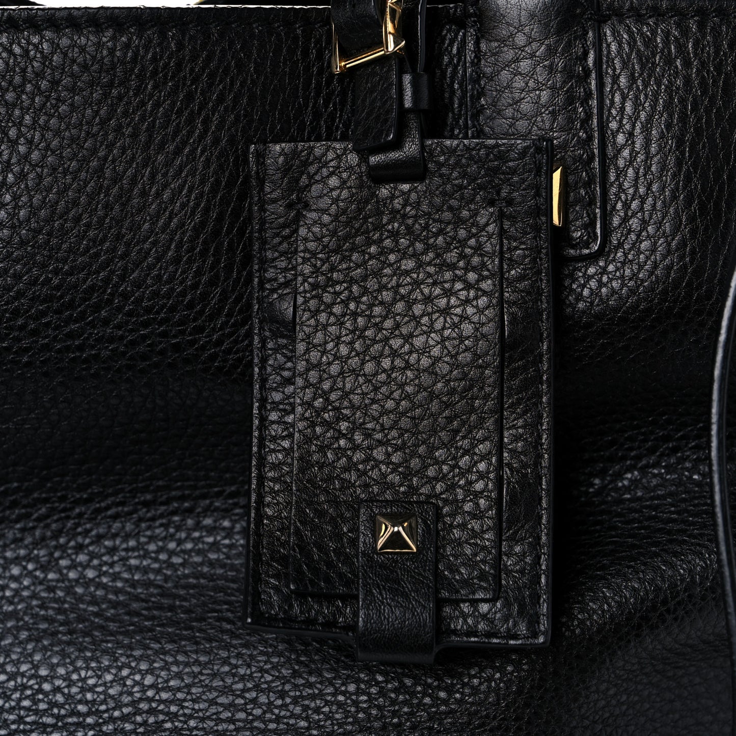 Grained Calfskin Jamaica Beaded My Rockstud Tote Black