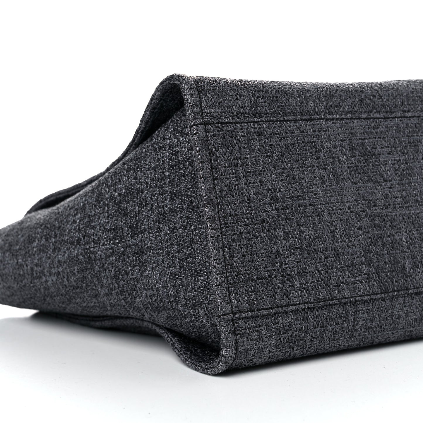 Lurex Boucle Medium Deauville Tote Black