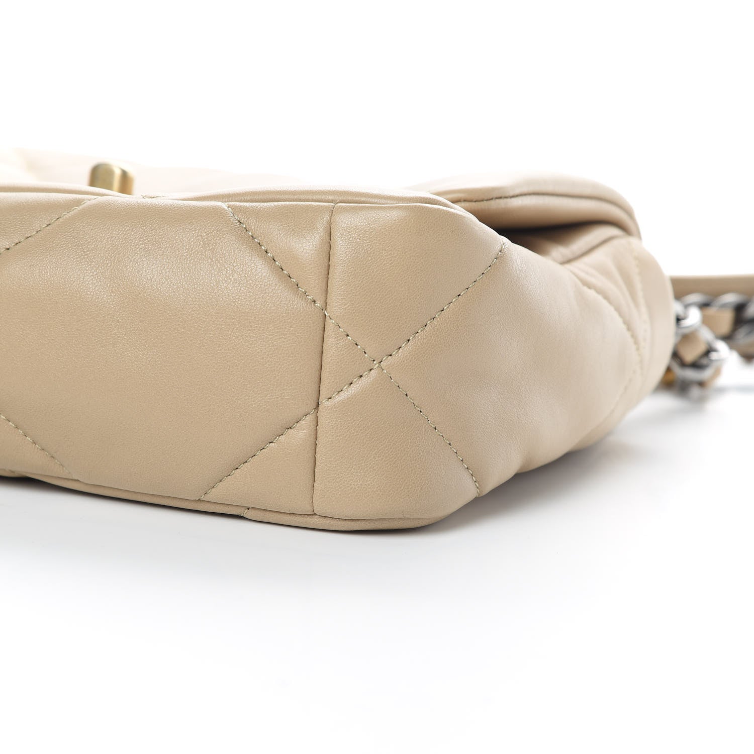 Chanel Lambskin Quilted Medium Chanel 19 Flap Beige 10 of 11