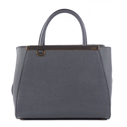 Fendi Vitello Elite Petite 2Jours Tote Grigio Grigio Chiaro 1 of 9