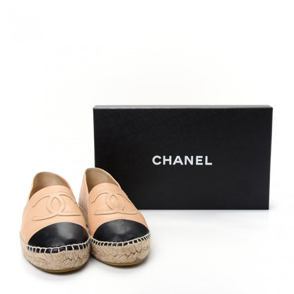 Chanel Lambskin CC Espadrilles 36 Beige Black 11 of 11