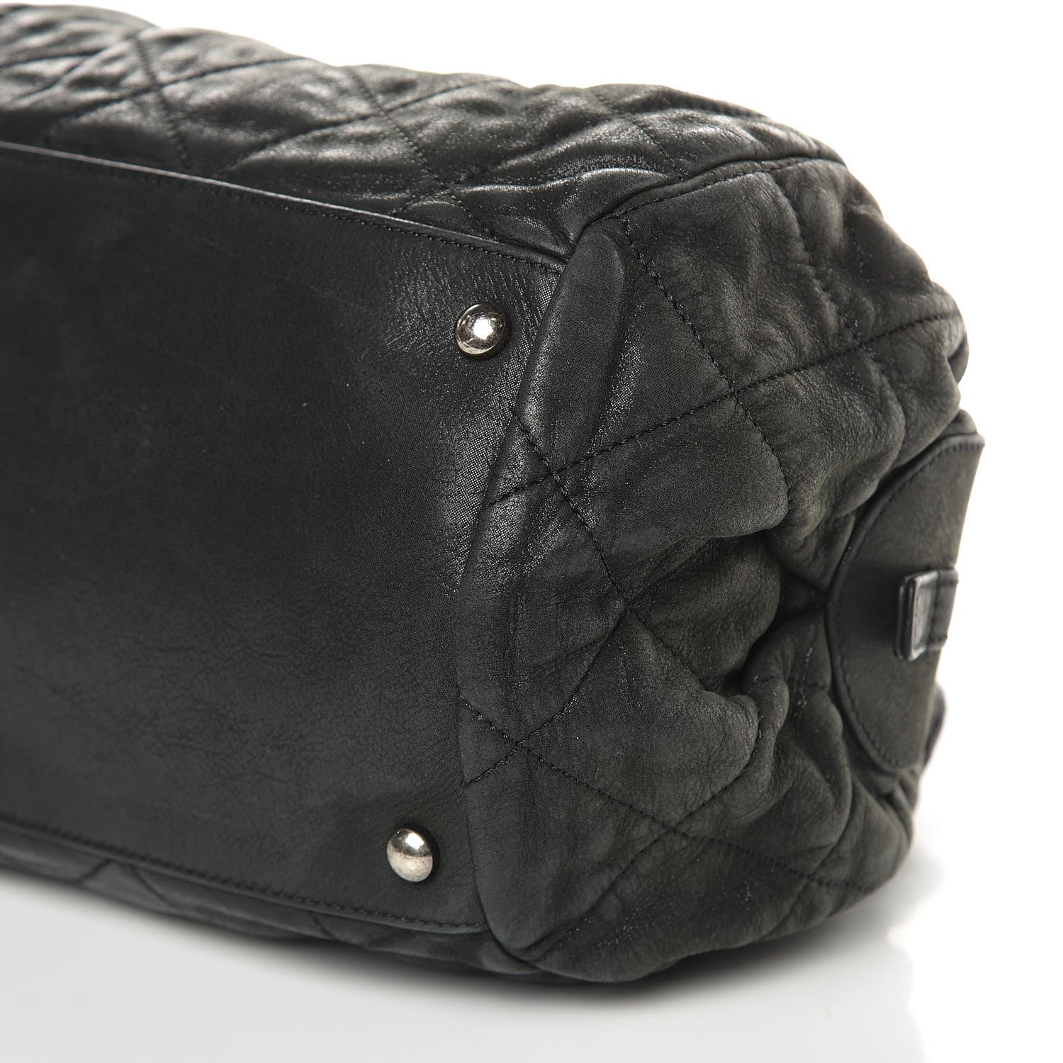Chanel Iridescent Calfskin Chic Quilt Bowling Bag Black 9 of 13