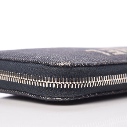 Chanel Denim Deauville Zip Around Wallet Dark Blue 11 of 14