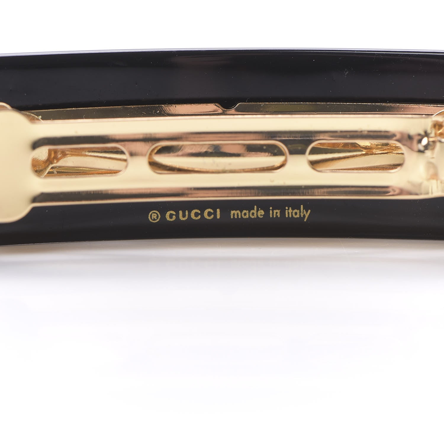 Gucci Resin Crystal Single Hair Barrette Black 3 of 4