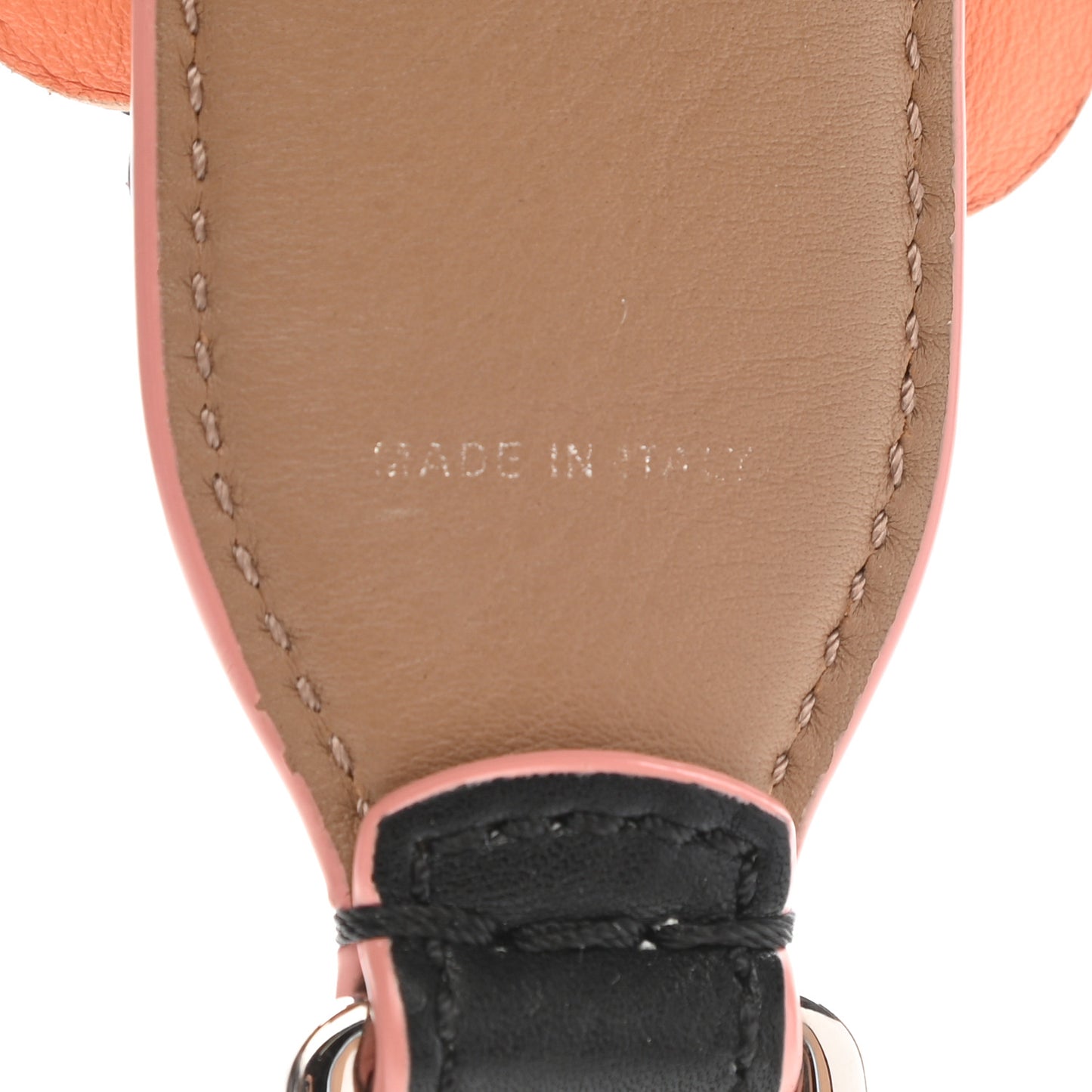 Vitello Dolce Flowerland Bi-Color Studded Strap You Black Sand Multicolor