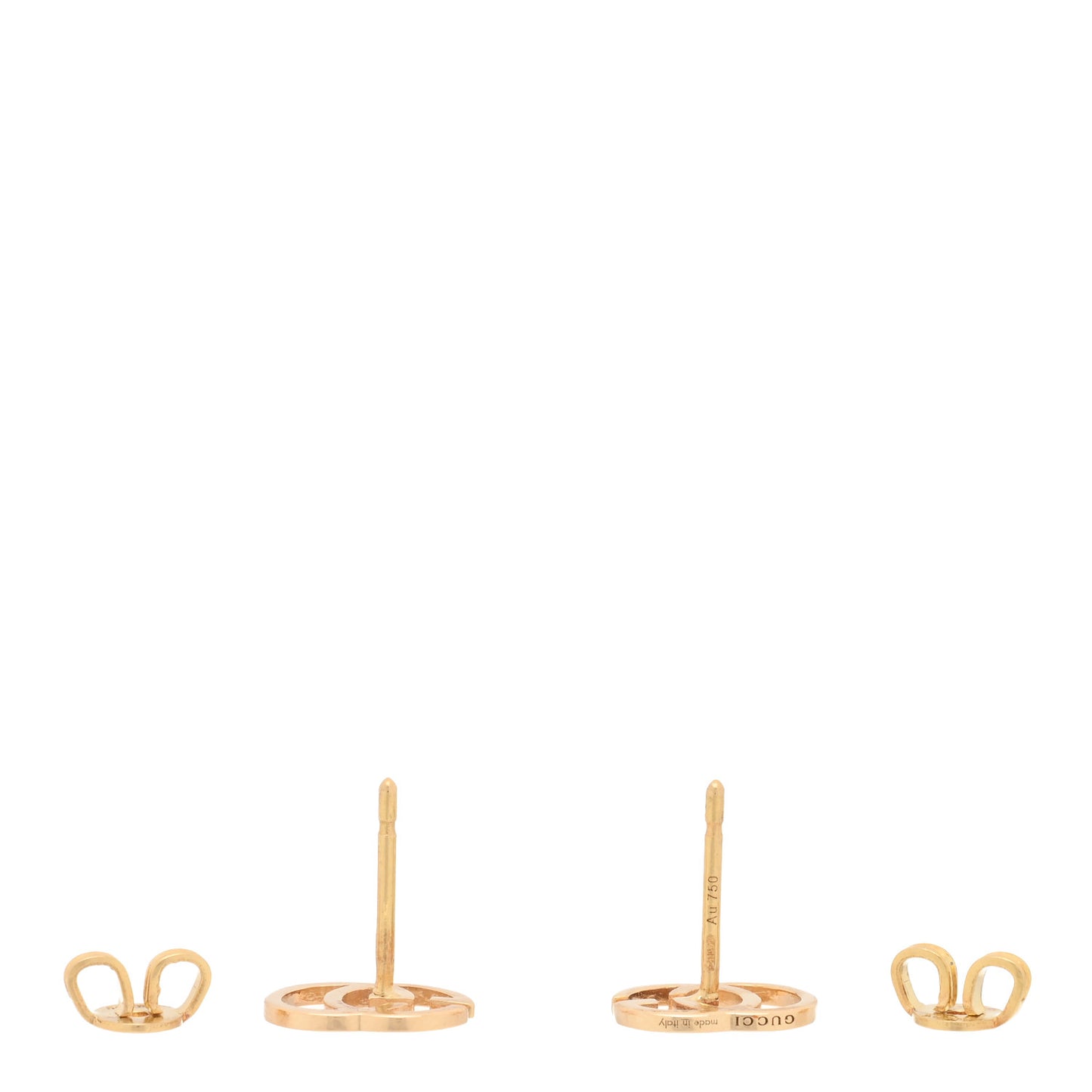 18K Yellow Gold GG Tissue Stud Earrings