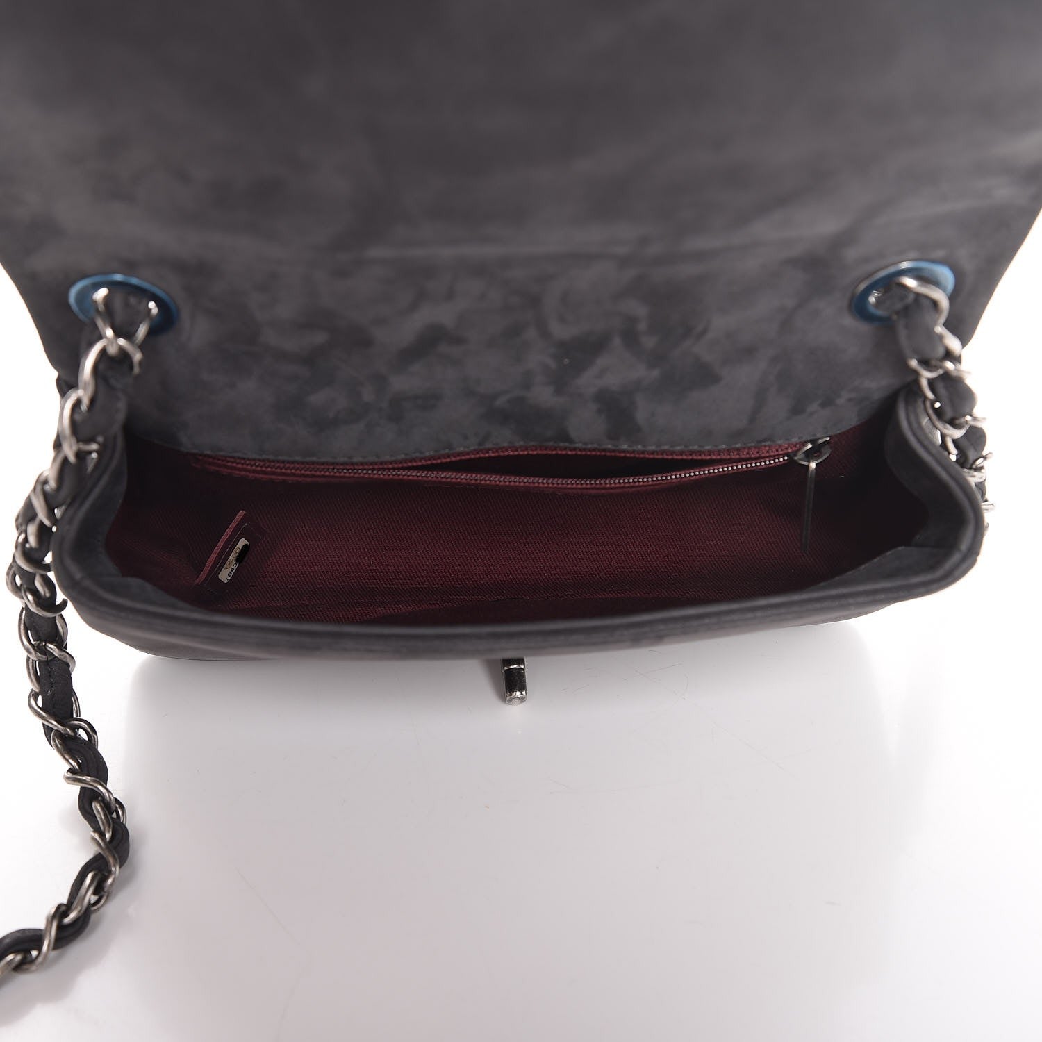 Chanel Calfskin Diamond Embossed New Chic Flap Grey 4 of 6