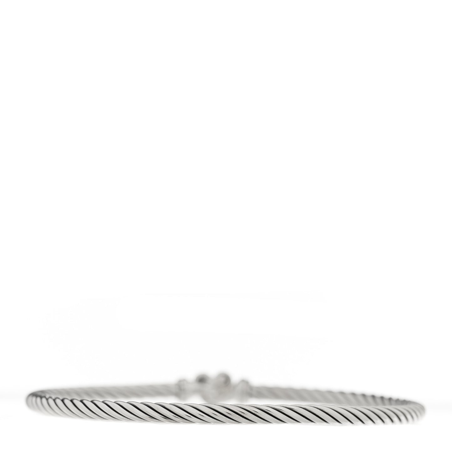 Sterling Silver Diamond Cable Collectibles Heart Bracelet