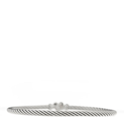David Yurman Sterling Silver Diamond Cable Collectibles Heart Bracelet 2 of 3
