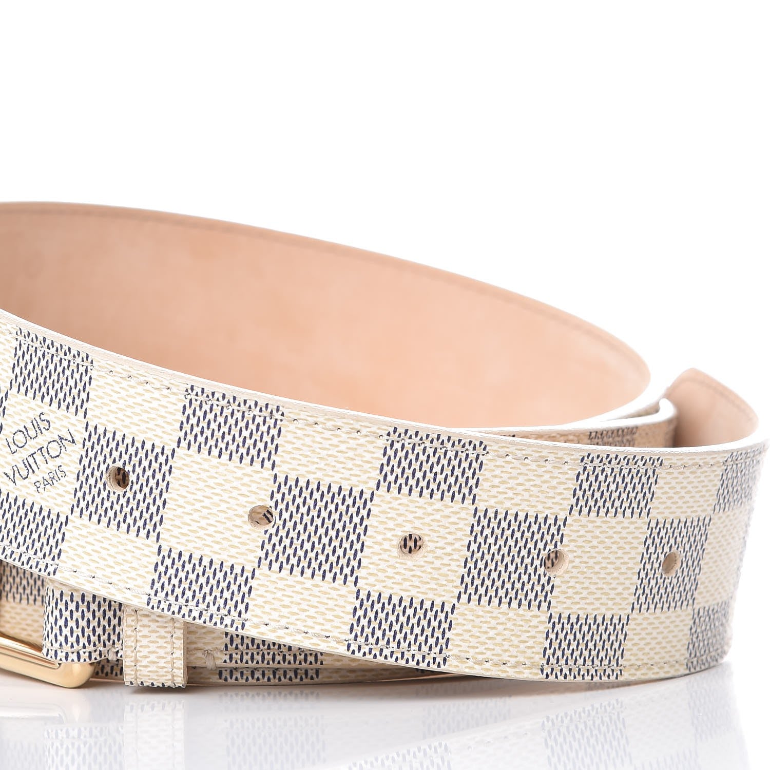 Louis Vuitton Damier Azur 38mm Solo Belt 95 38 5 of 9