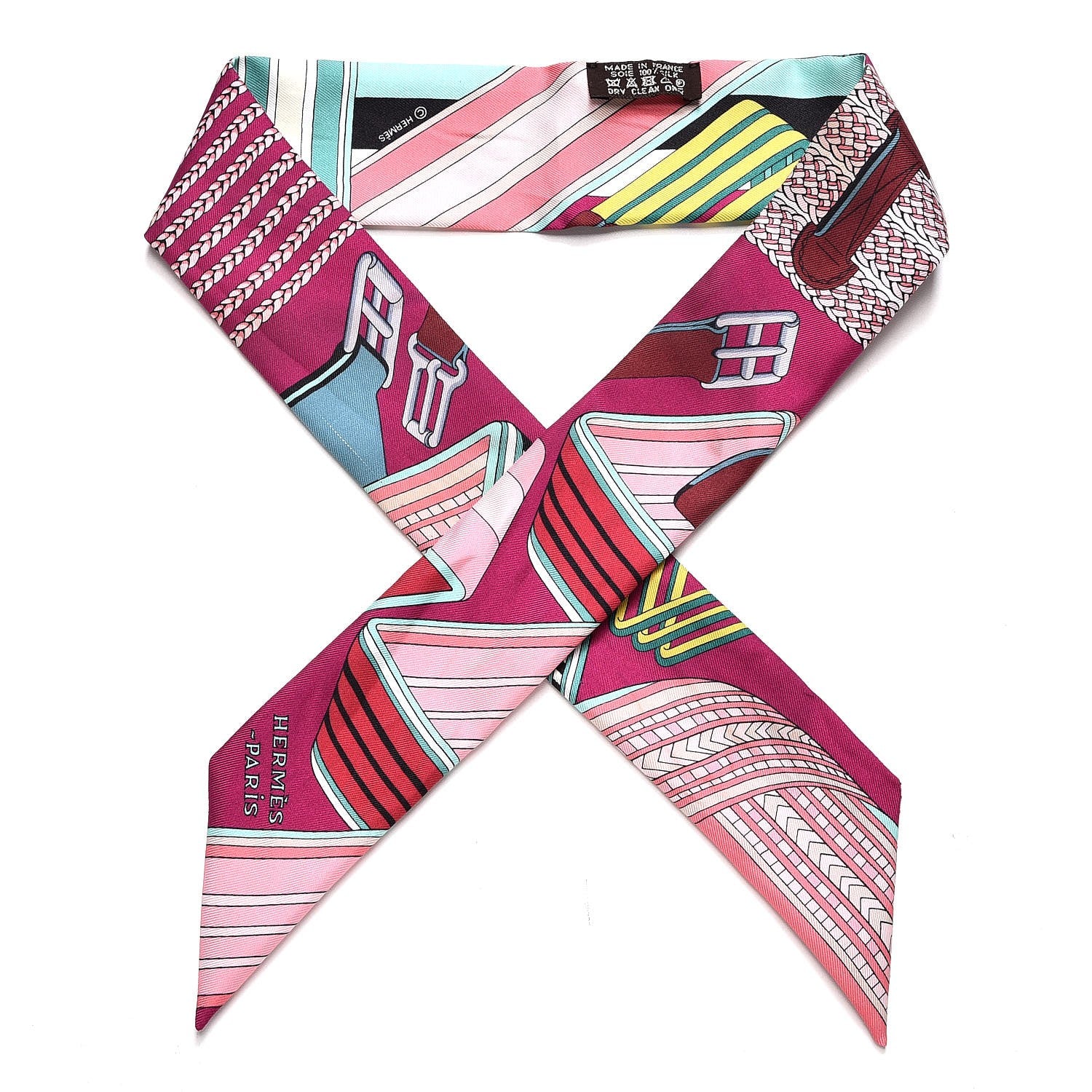 Hermes Silk Sangles En Zigzag Twilly 1 of 6