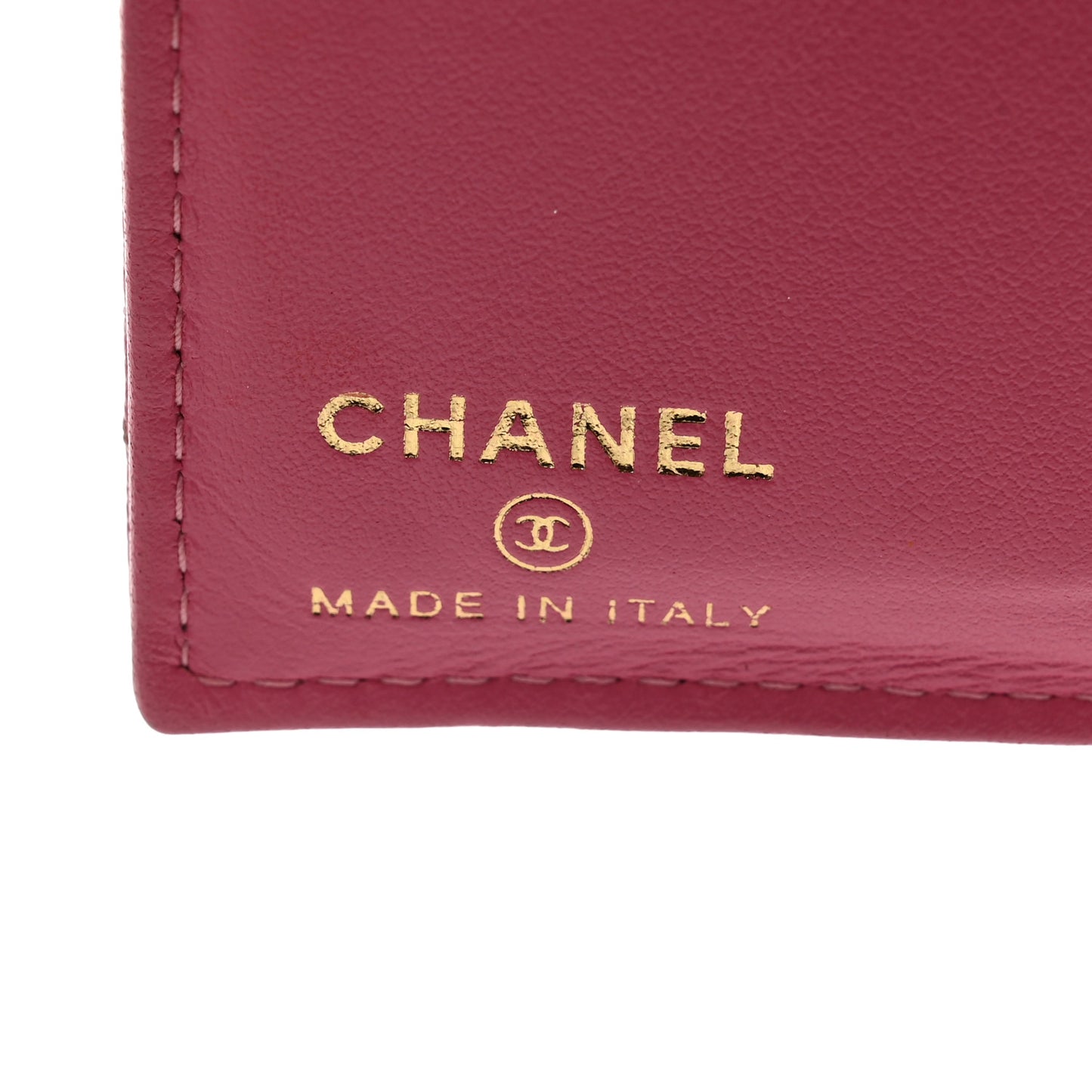 Caviar Quilted Card Holder Wallet Pink