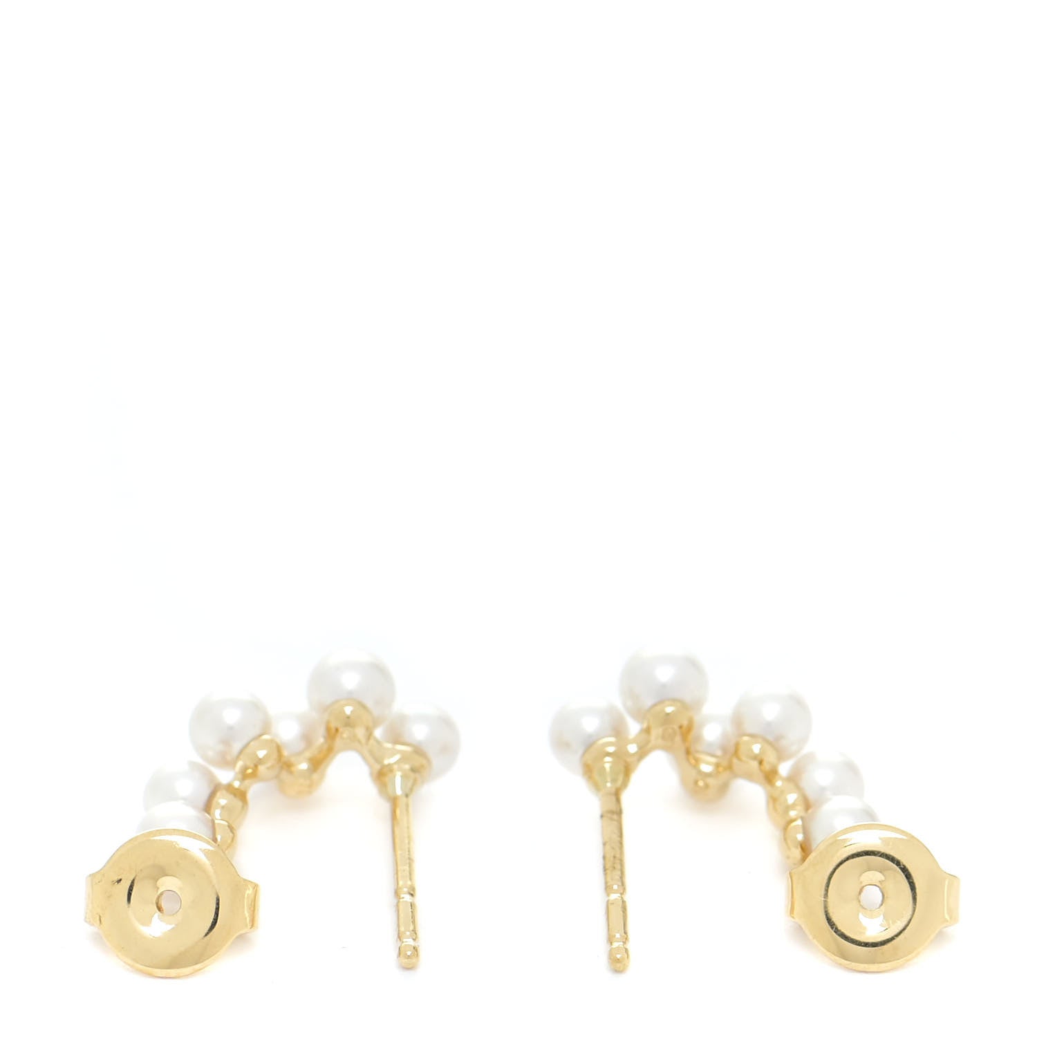 Mikimoto 18K Yellow Gold Akoya Pearl 4.2-3.2mm Bubbles Earrings 4 of 4