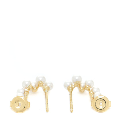 Mikimoto 18K Yellow Gold Akoya Pearl 4.2-3.2mm Bubbles Earrings 4 of 4