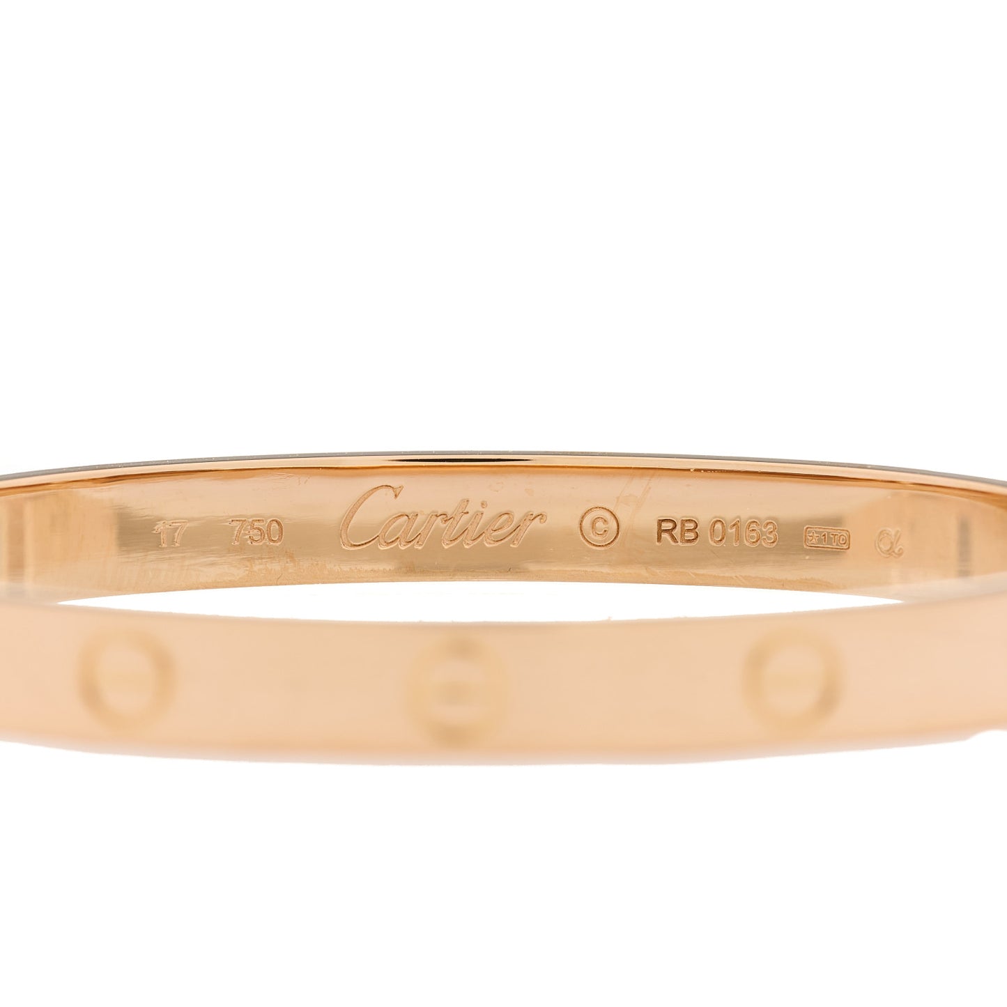 18K Pink Gold LOVE Bracelet 17