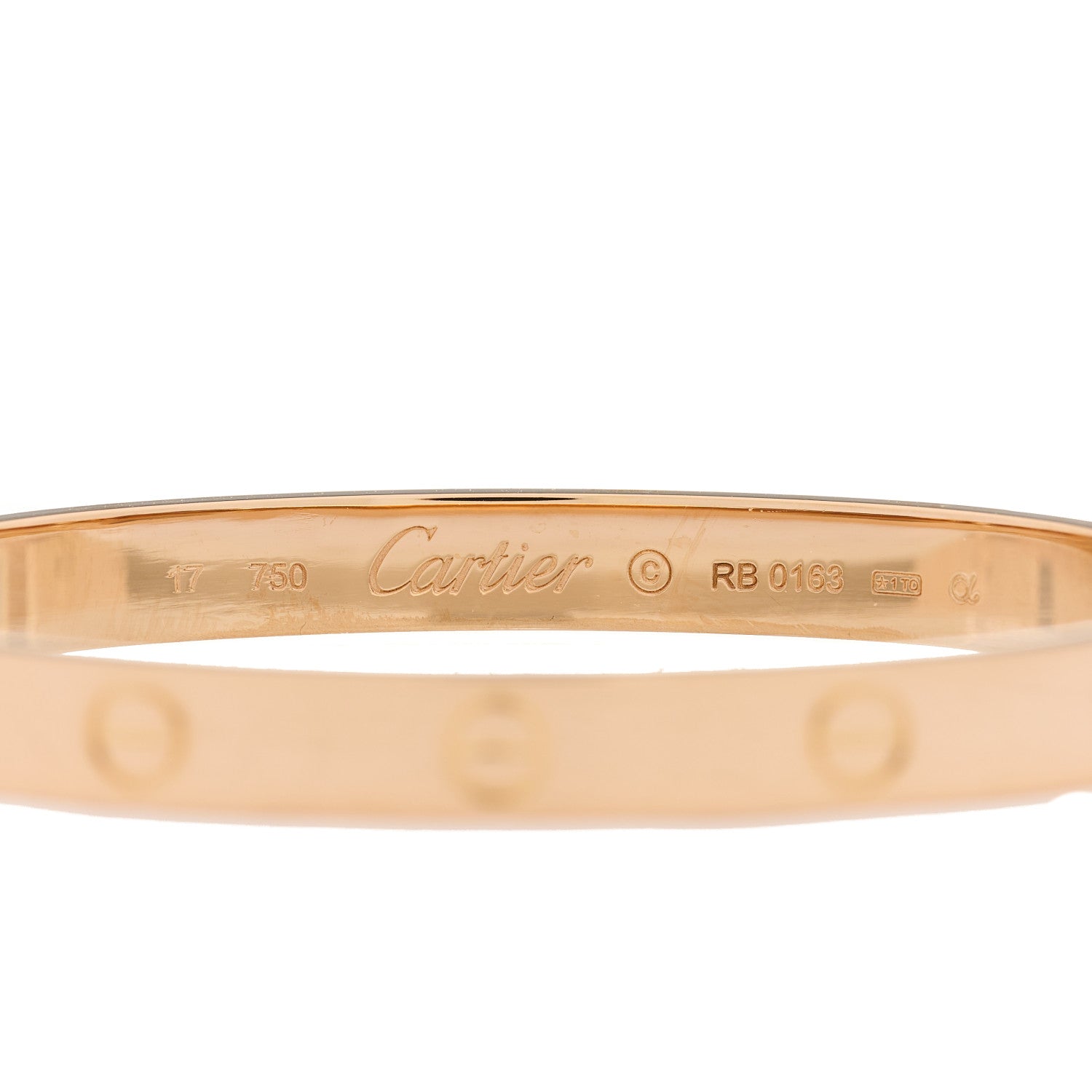 Cartier 18K Pink Gold LOVE Bracelet 17 3 of 3