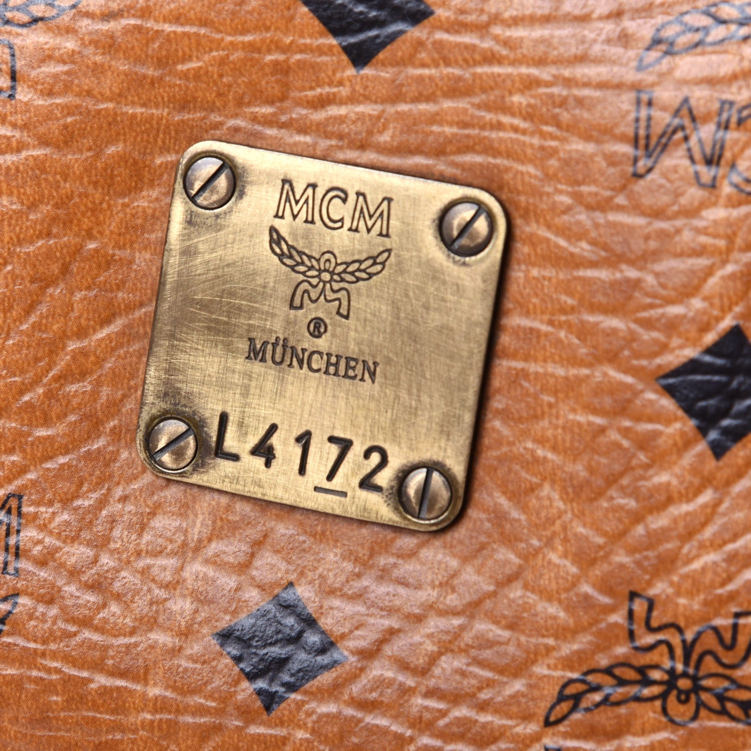 MCM Visetos Boston Bag Cognac 10 of 15