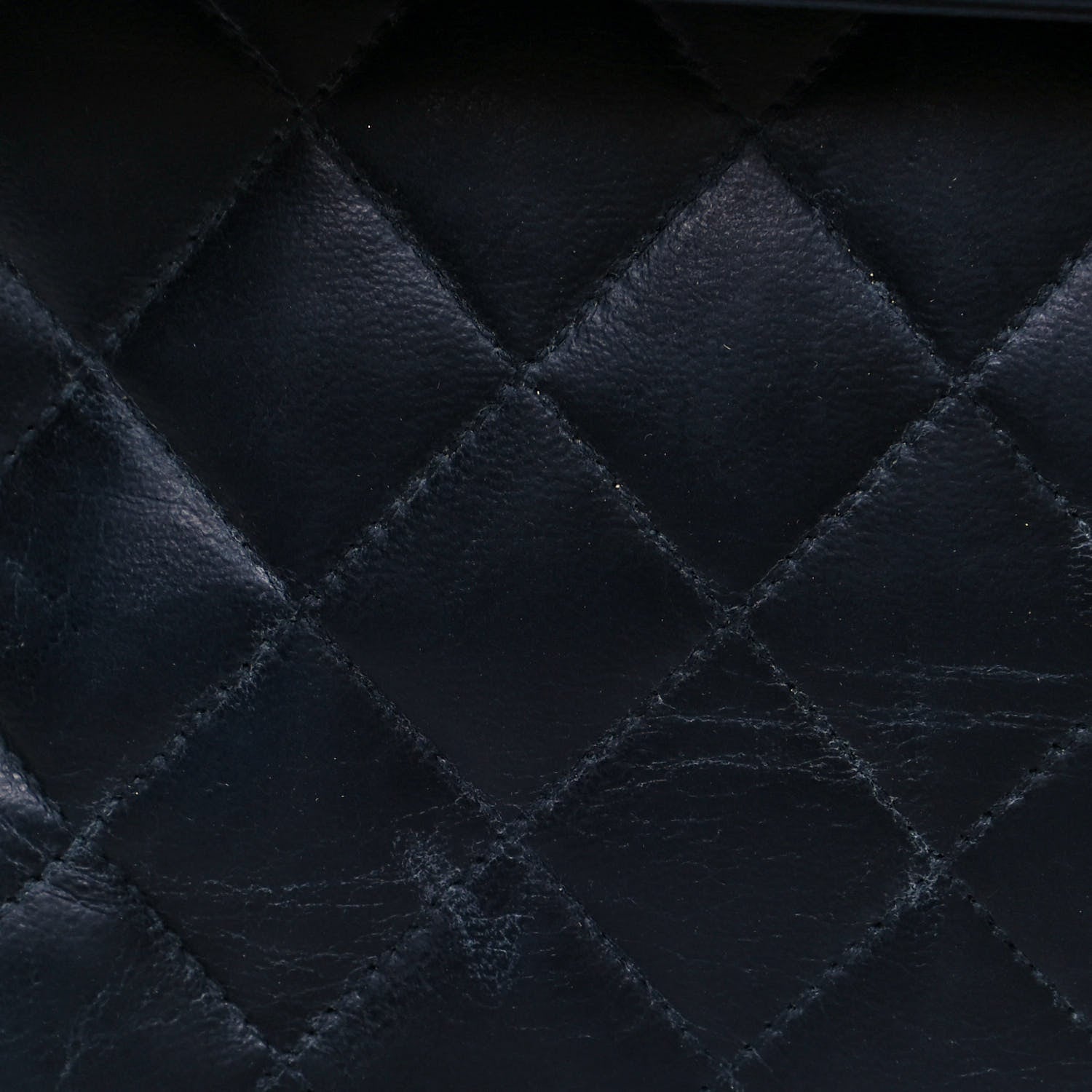 Chanel Lambskin Quilted Medium Single Flap Navy Blue 13 of 15