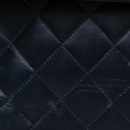 Chanel Lambskin Quilted Medium Single Flap Navy Blue 13 of 15