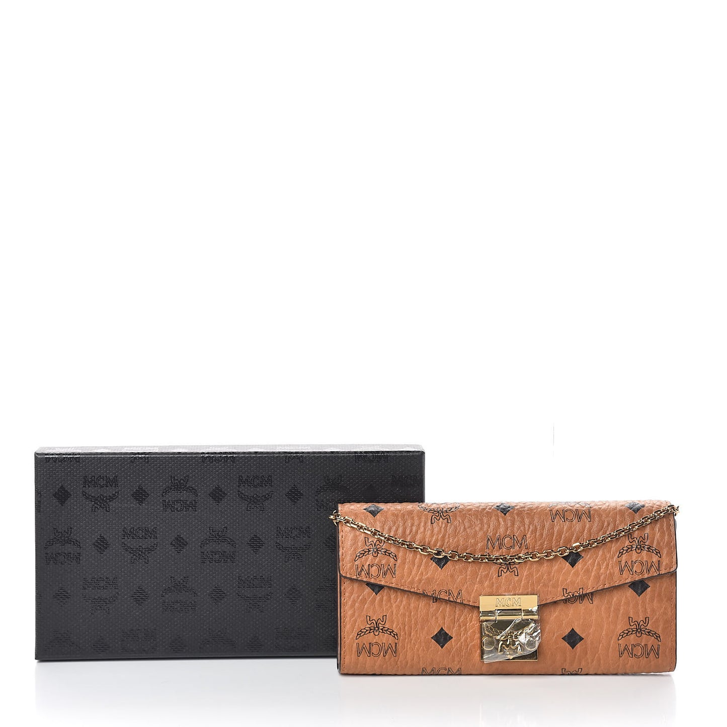 Visetos Large Patricia Wallet On Chain Cognac