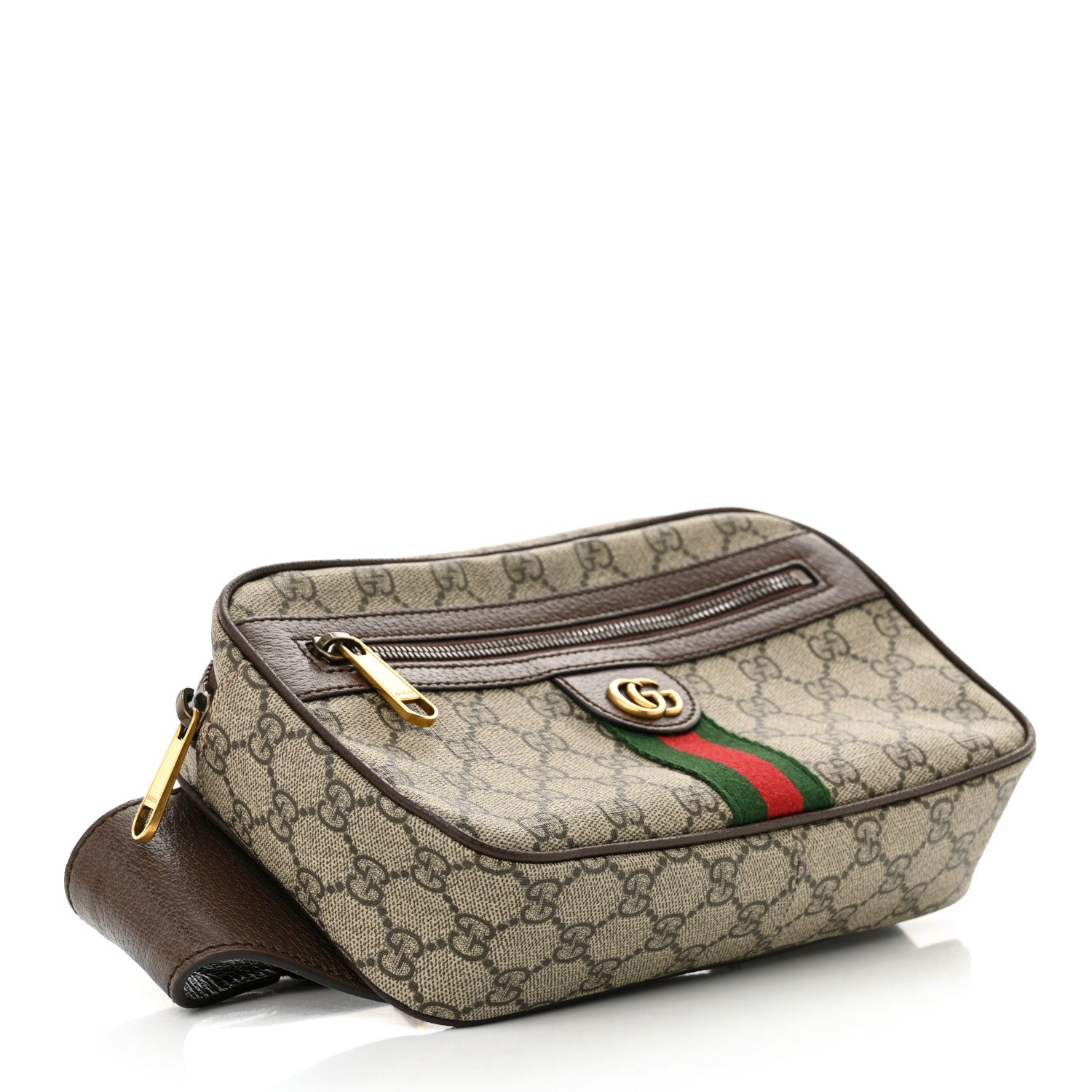 Gucci Soft GG Supreme Monogram Medium Ophidia Belt Bag Dark Brown 4 of 10