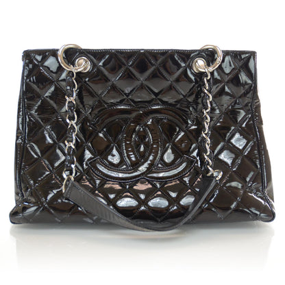 Chanel Patent Grand Shopping Tote GST Black 1 of 9