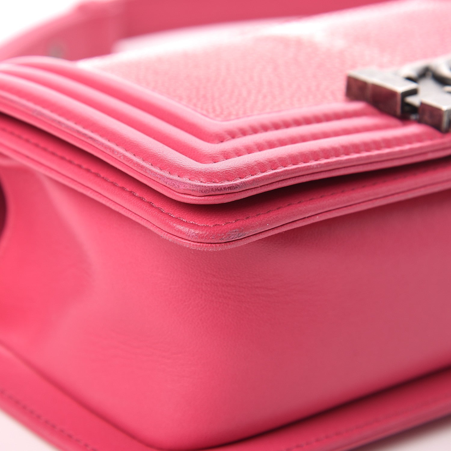 Chanel Galuchat Stingray Small Boy Flap Pink 9 of 14