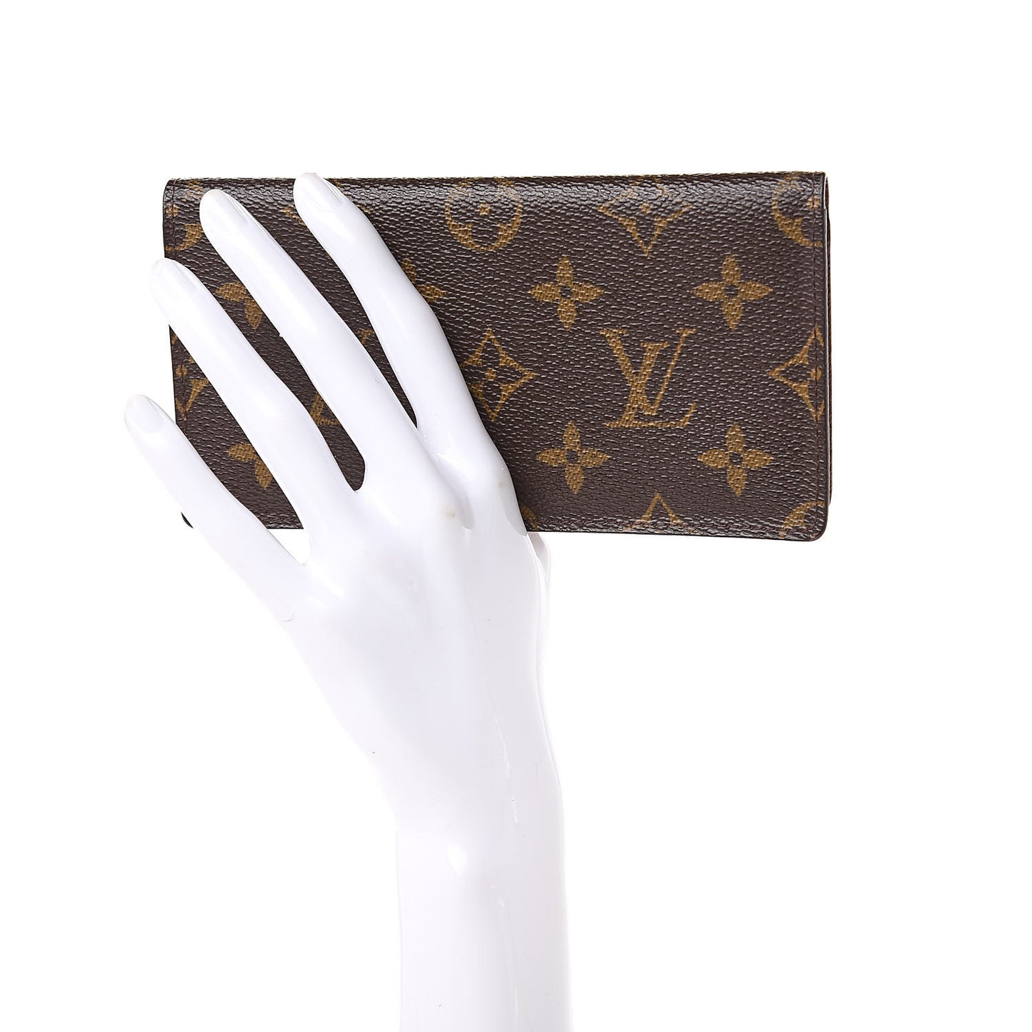 Monogram Simple Checkbook Holder Wallet