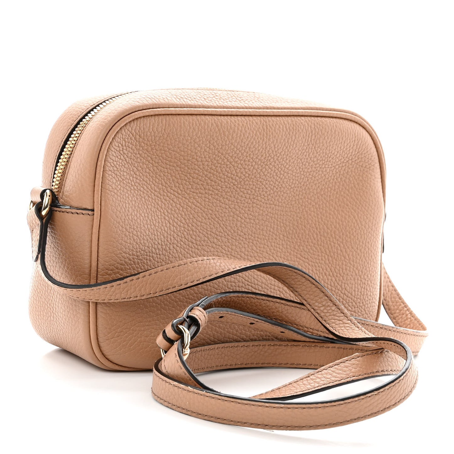 Pebbled Calfskin Small Soho Disco Bag Camelia