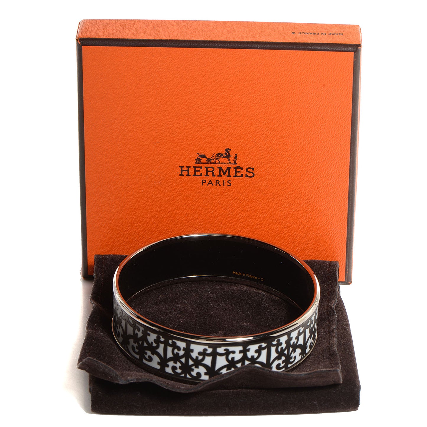Enamel Printed Wide Balcons du Guadalquivir Bracelet 65 Silver