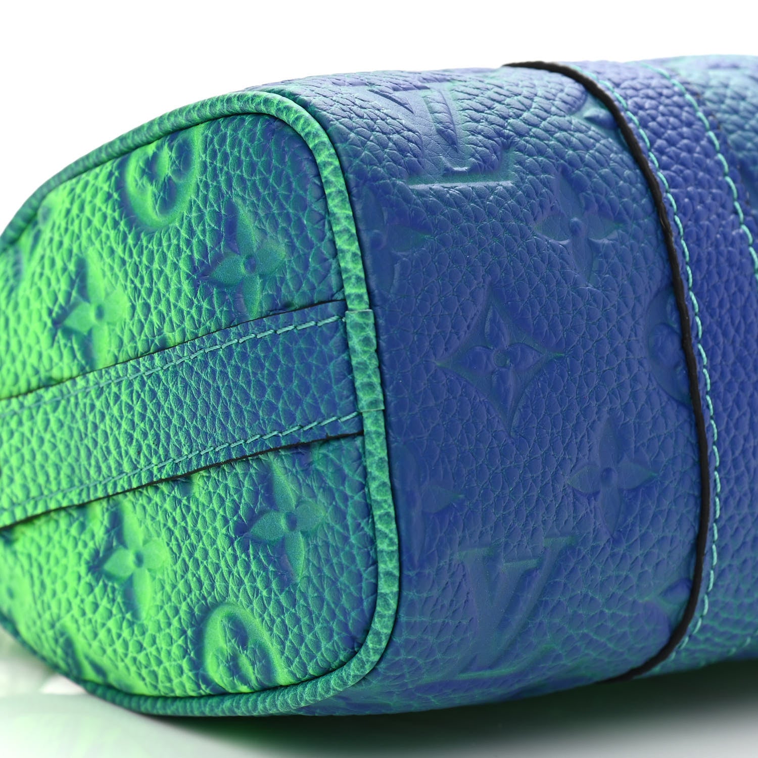 Louis Vuitton Taurillon Illusion Keepall XS Bleu Vert 8 of 10